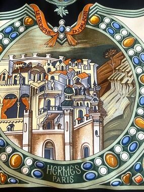 HERMES Silk Scarf "Le Triomphe du Paladin" LIke new